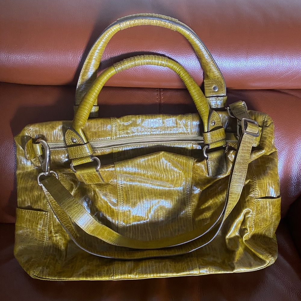 Vintage Reign Mustard Yellow Patent Leather Bag